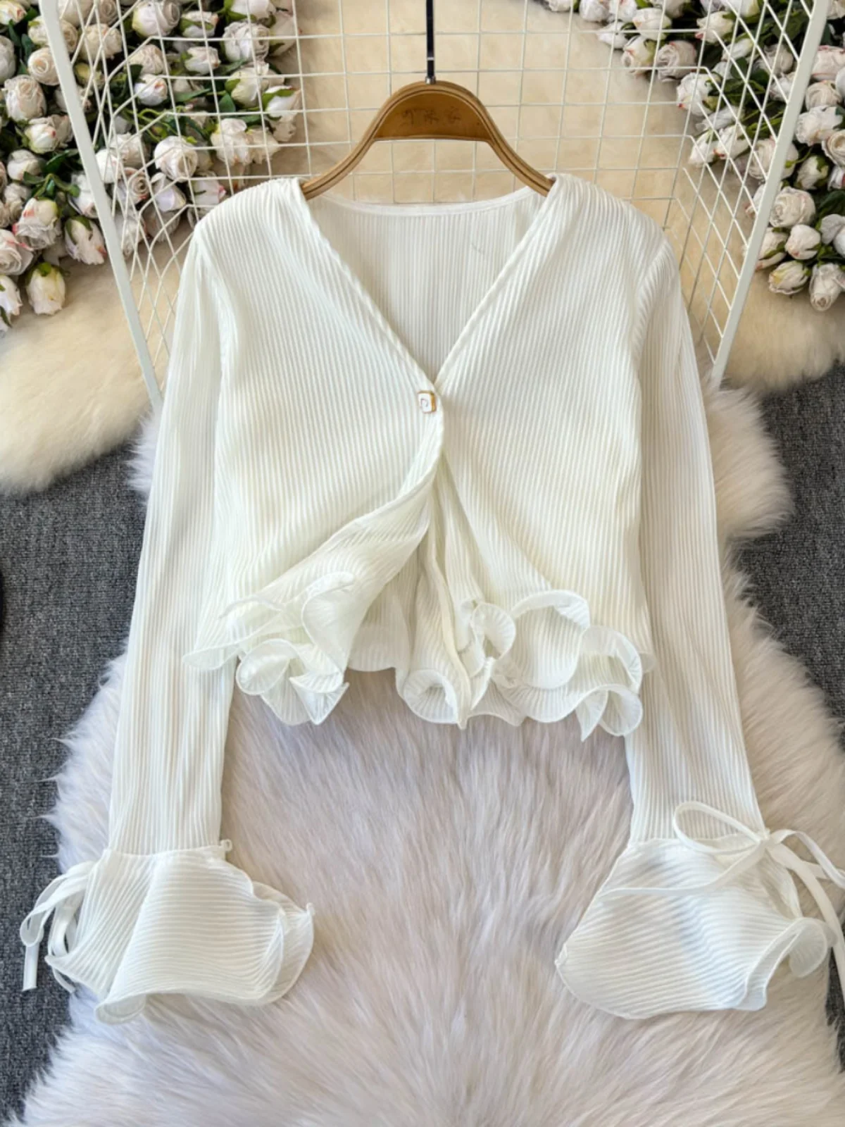 Ethnic Style Tassel Strappy Dress+Cardigan 2pcs Set