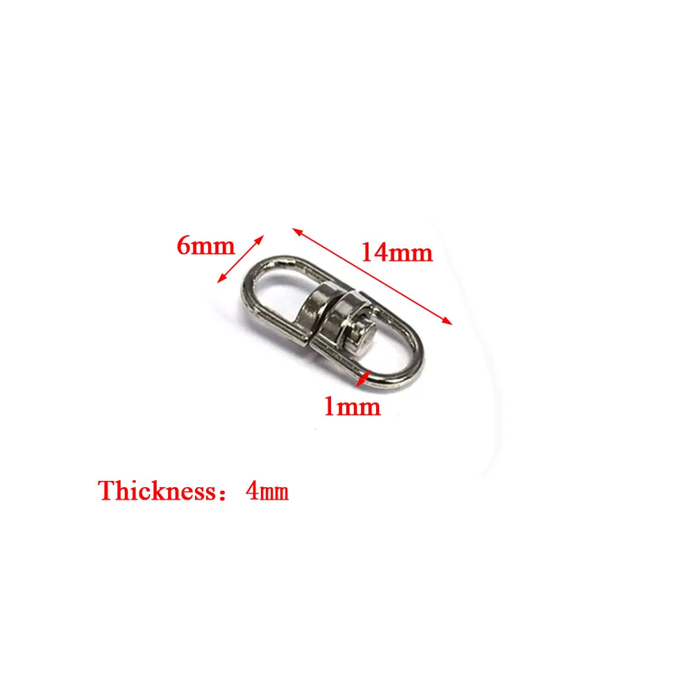 10-200 Stück Metall-Drehkarabinerhaken Schlüsselanhänger Verbinder für Schlüsselbänder, Lanyards, Paracord, Handtaschen, DIY-Taschenzubehör – Detail 3