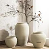 Nordic Ceramic Large Vases Nordic Living Room Flower Arrangement Vase Floor-standing Modern Simple Room Decorative Ornaments CN 5