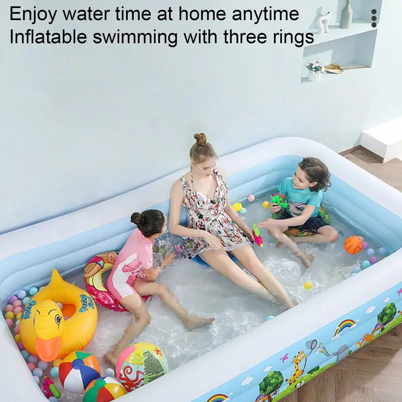 Inflatable Swimming Pool Square Kids Children Home Use Paddling Reservoir Portable Foldable Children Adult Bathing Tub