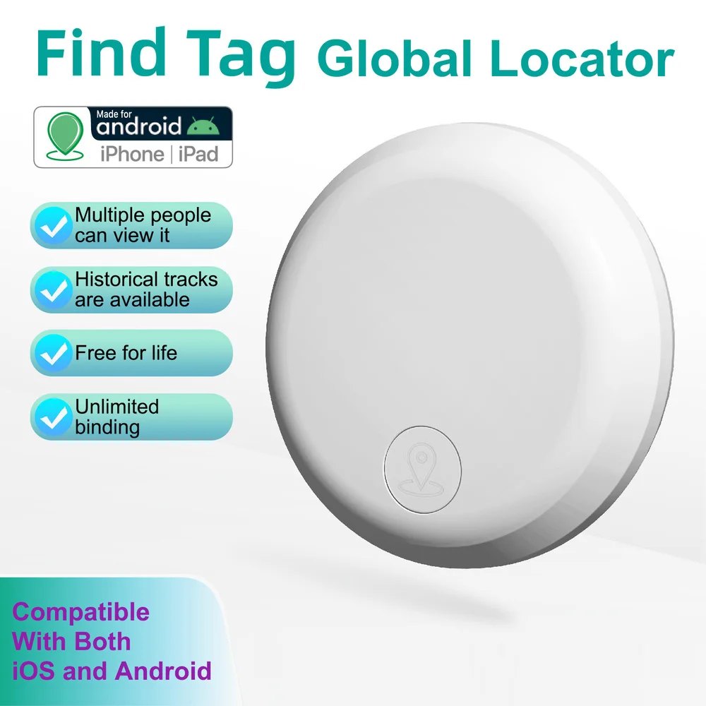 Smart Bluetooth GPS Tracker Air Tag Mini Locator Pets Key Finder Work Android IOS System