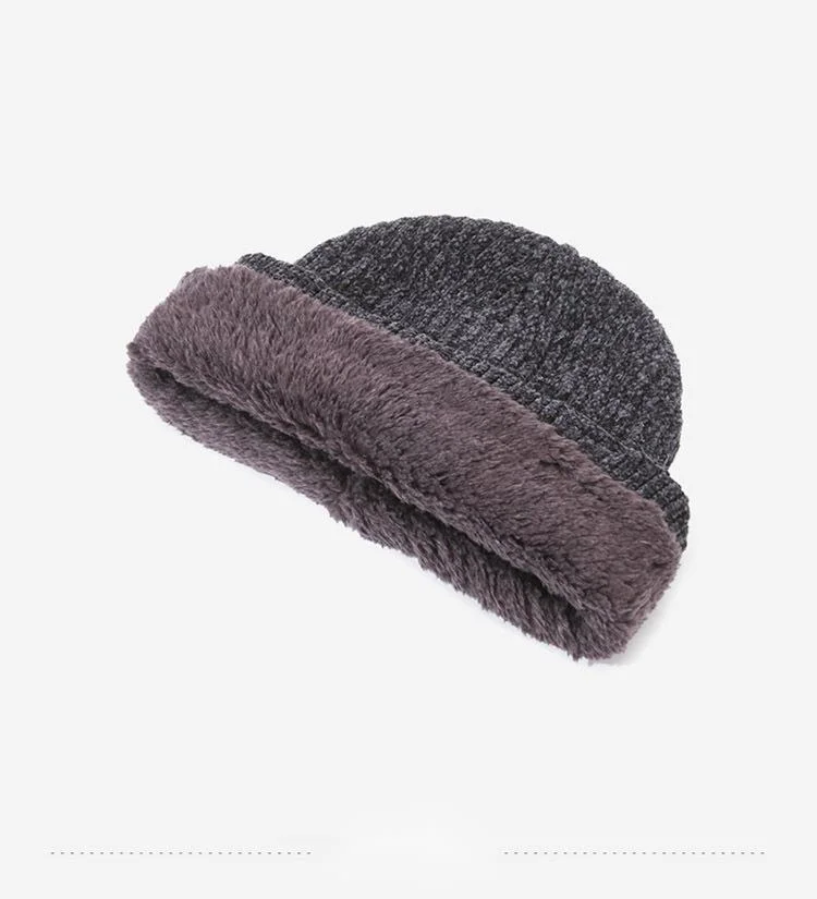 Strickmütze für Herren, modisch und warm, Plüsch-Wollmütze für Damen, Outdoor-Radsport-Gehörschutz und Kälteschutzabdeckung für Kopfkappe, Eiskappe_voghion.com