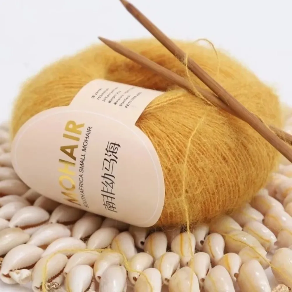 25g 모헤어 원사 따뜻한 용 양모 DIY 재료 크로셰 원사 매우 부드러운 용품 따뜻한 용 양모 원사
