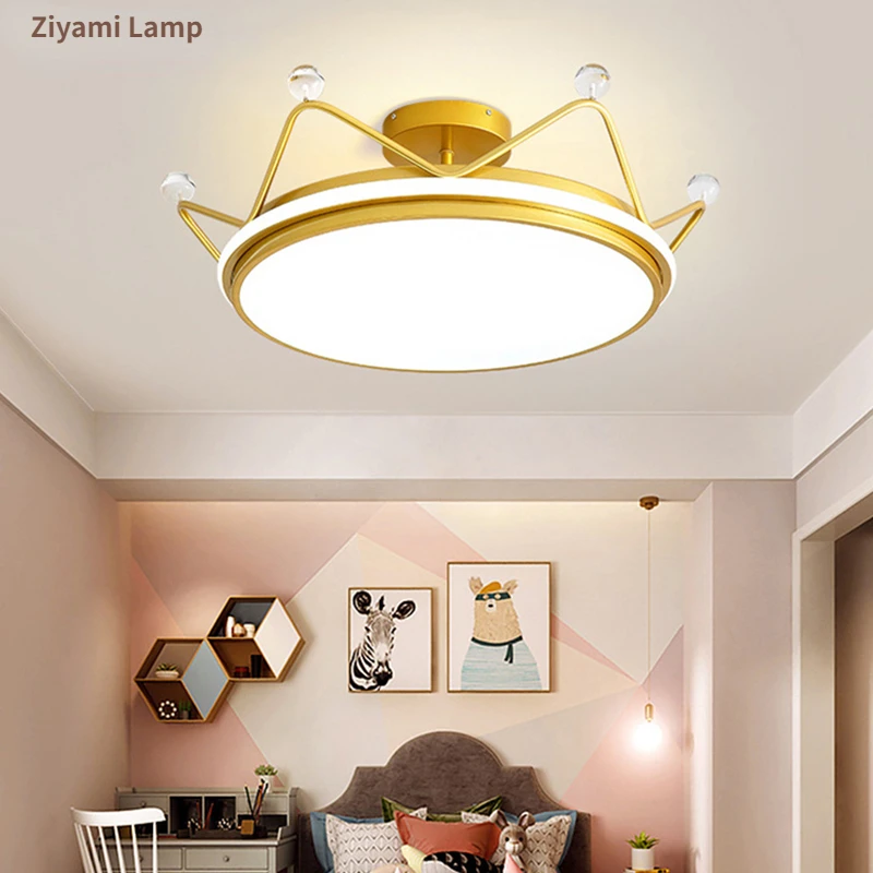 

Nordic LED Ceiling Lamp Modern Simple Crown Shape Indoor Lighting Home Interior Decoration Living Room Bedroom Light Fixture