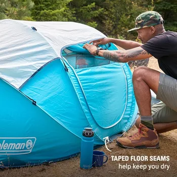 Coleman Pop-Up Instant Tent Sets Up in 10 Seconds, Portable & Lightweight 2 Person Tent with Adjustable Rainfly 5