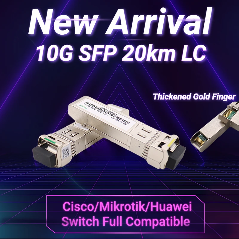 

10G SFP 20km LC волоконный модуль Simplex волоконный SFP модуль Одномодовый с переключателем Cisco/Mikrotik/Huawei полная совместимость