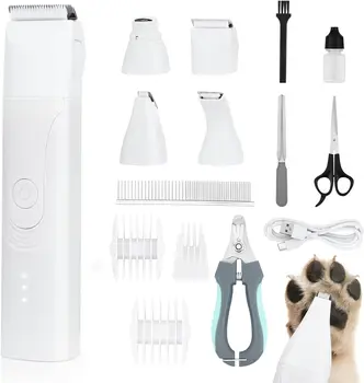 Dog Trimmer for Paws – 14 in 1 Cordless Dog Grooming Kit with Quiet Nail Grinder & Hair Clippers 1