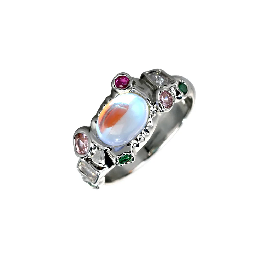2023 Personality Irregular Opal Crystal Rings for Women Cute Sweet Pink Zircon Stone Adjustable Rings Y2K Jewelry Halloween Gift 2023 Personality Irregular Opal Crystal Rings for Women Cute Sweet Pink Zircon Stone Adjustable Rings Y2K Jewelry Halloween Gift