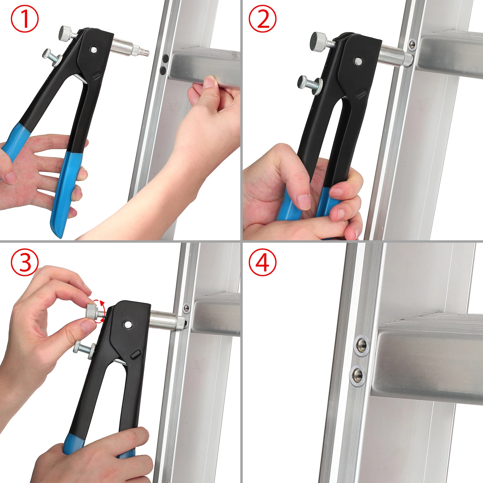 GARLLEN Nut Rivet Gun Wrench + 86Pcs M3-M8 Threaded Nut Rivet Riveter Rivnut Nutsert Gun Riveting Auto Furniture Repair Tool Kit