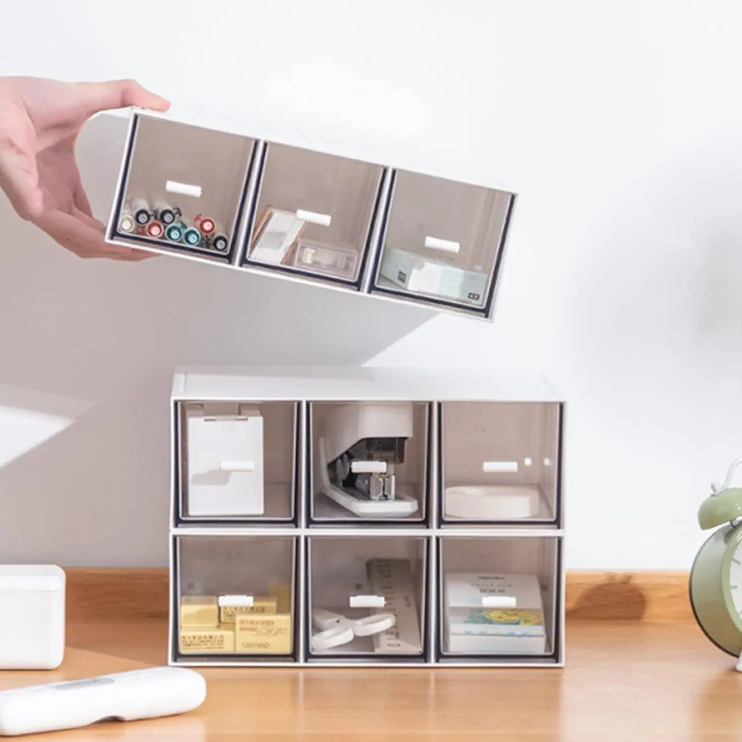 กล่องเก็บของตั้งโต๊ะ, กล่องเก็บของตั้งโต๊ะแบบลิ้นชัก, ที่เก็บถุงชา, เครื่องเขียนนักเรียน, ชั้นเก็บของในสํานักงาน 1