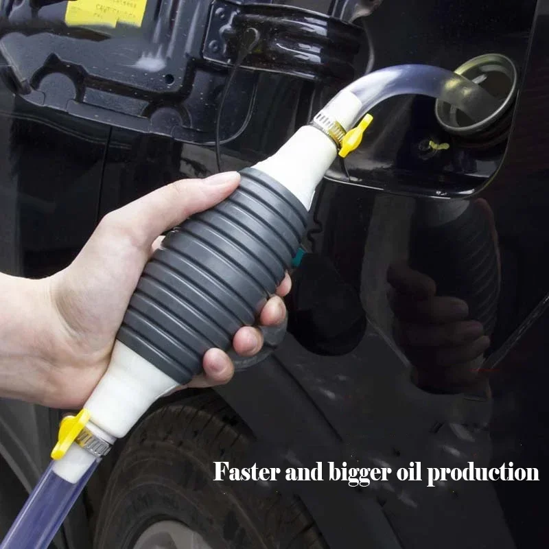 

Car Emergency Fuel Extractor Universal Siphon Hose Pressurised Manual Self-priming Fuel Pump Car Engine Fuel Accessories