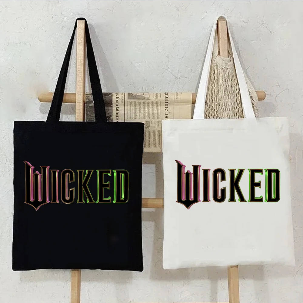 Movie Wicked Canvas Bag Women Shopper Handbags Reusable Shoulder Tote Bag shopping bag tote bags canvas bag canvas bags