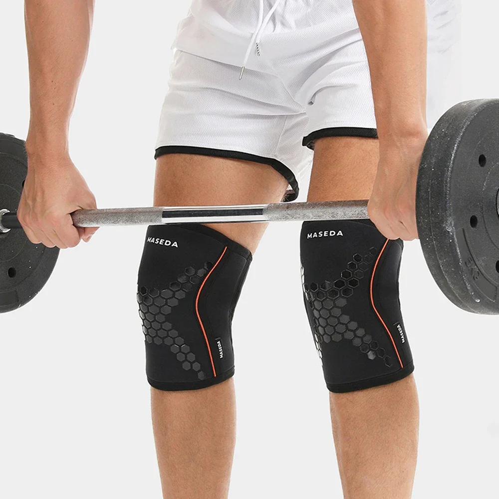 1PCS 7mm Knee Sleeves for Weightlifting & Powerlifting, High-Performance Knee Compression Support for Squats, Weight Lifting
