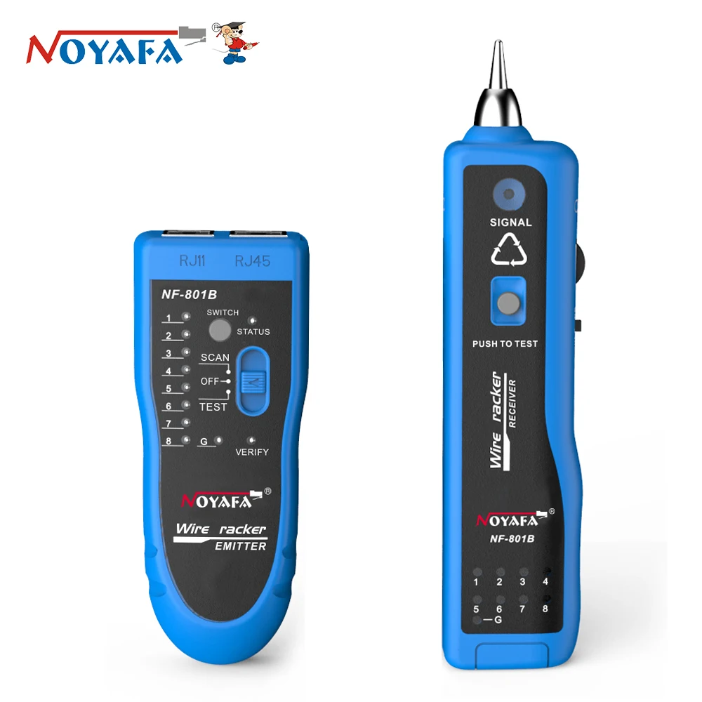 cable tester tracer NAYAFA NF-801B Network Cable Tester RJ11 RJ45 Crimper Ethernet Wire Tracker Multifunction Line Finder LED Lighting imbaprice network cable tester Networking Tools