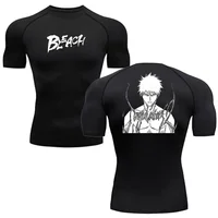 Compression Shirt Man Gym Anime Bleach T Shirt For Men New Trend Sport Men Fitness Tracksuit Boxing Jerseys Compression Shirt 2