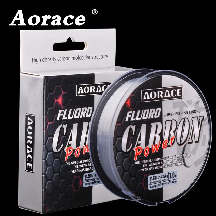Aorace fluorocarbone 100-300m - Ligne de pêche japonaise monofilament coulante pour pêche en mer 1-15kg