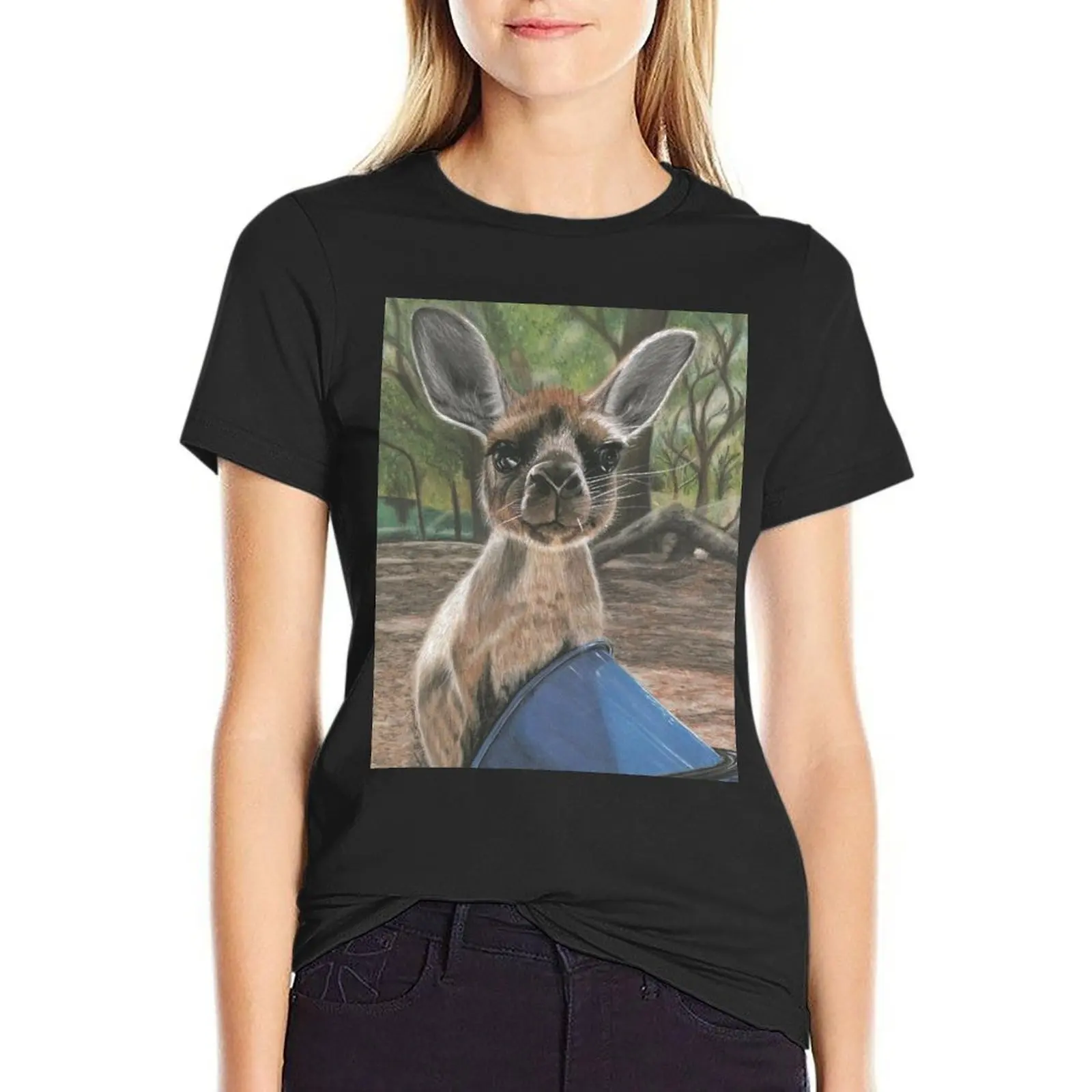 Cindy. The Hungry KI Kangaroo T-Shirt oversized shirts graphic tees cute clothes woman t shirt