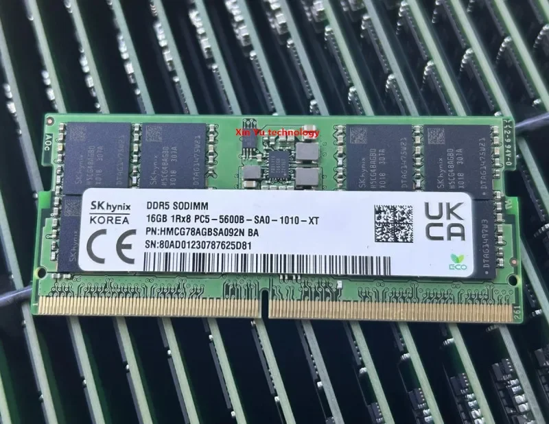 SK ハイニックス 16GB 1Rx8 PC5 5600B DDR5 5600MHz SO-DIMM RAM 純正