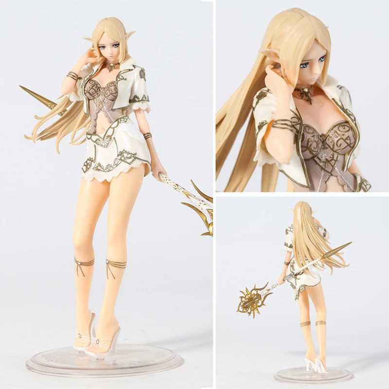 

23 см Lineage 2 Elf масштаб 1/7, фигурка, модель украшения комнаты, игрушка, коллекционная фигурка красивой девочки
