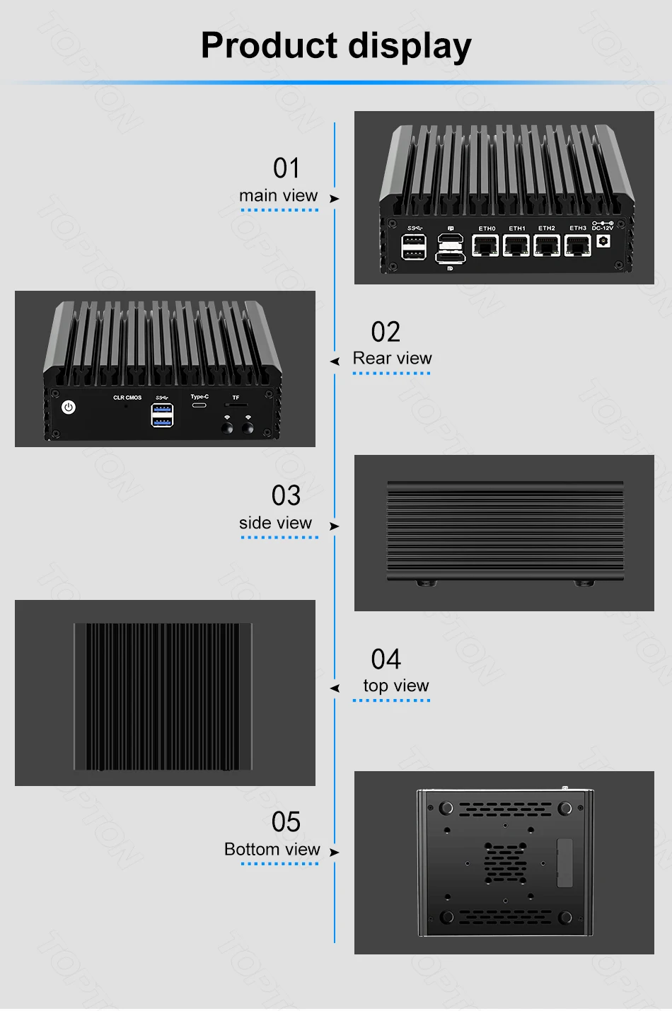 Fanless Mini PC N6005 2.5G LAN Router N5105 4xIntel I226-V DDR4 M.2 NVMe SSD TPM2.0 Micro Firewall Appliance Description Image.This Product Can Be Found With The Tag Names Barebone Mini PC, Computer Office