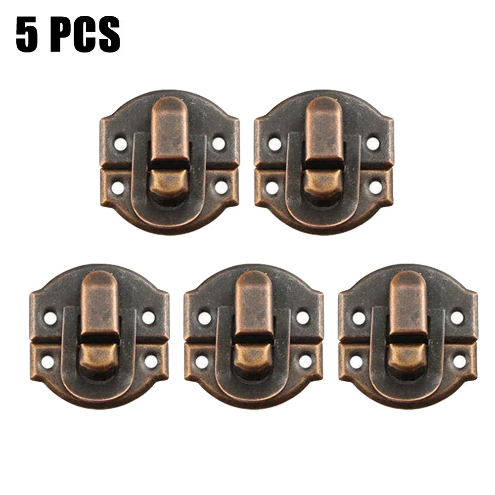 ALLGOOD 5/12 Set Latch Hasps Jewelry Box Hasp Clasp Suitcase Wood Chest Cabinet Decorative Lock Latch Furniture Buckle Clasp