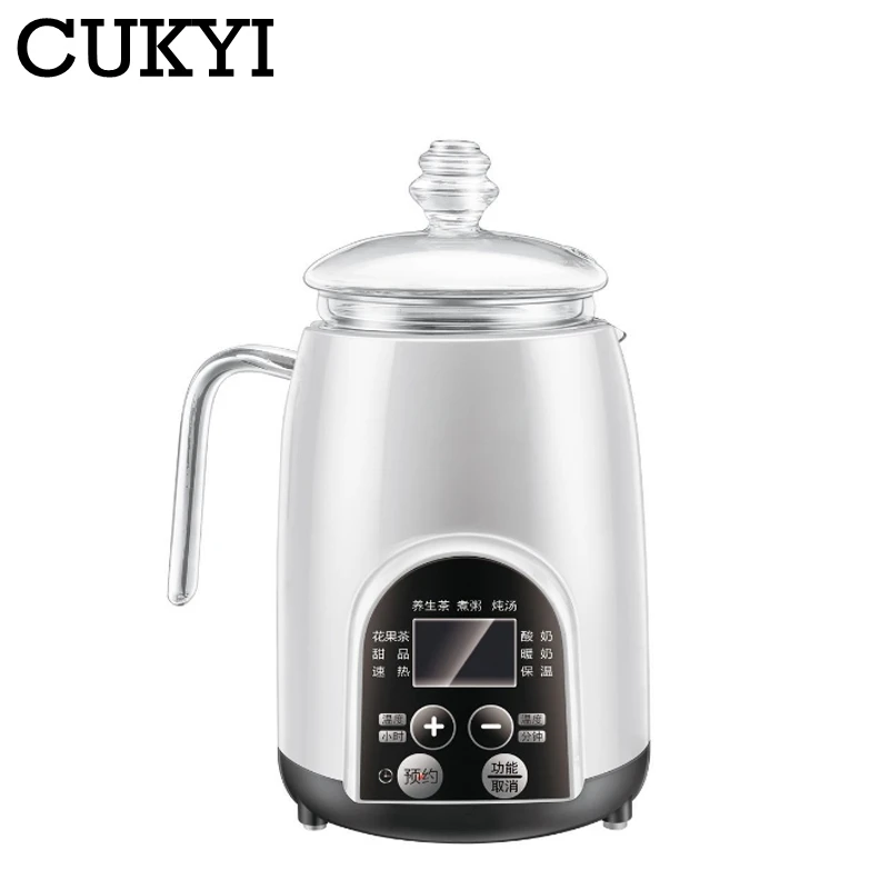 Portable Electric Cooker Stew Pot Office Electric Heating Cup 0.5L Mini Glass Yogurt Maker Herbal Heating 24H Timed Health pot