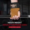 Cowhide Weight Lifting Gloves Heavy Duty Straps With Wrist Support For PowerLifting Deadlifts Adjustable Padded Bodybuilding 3