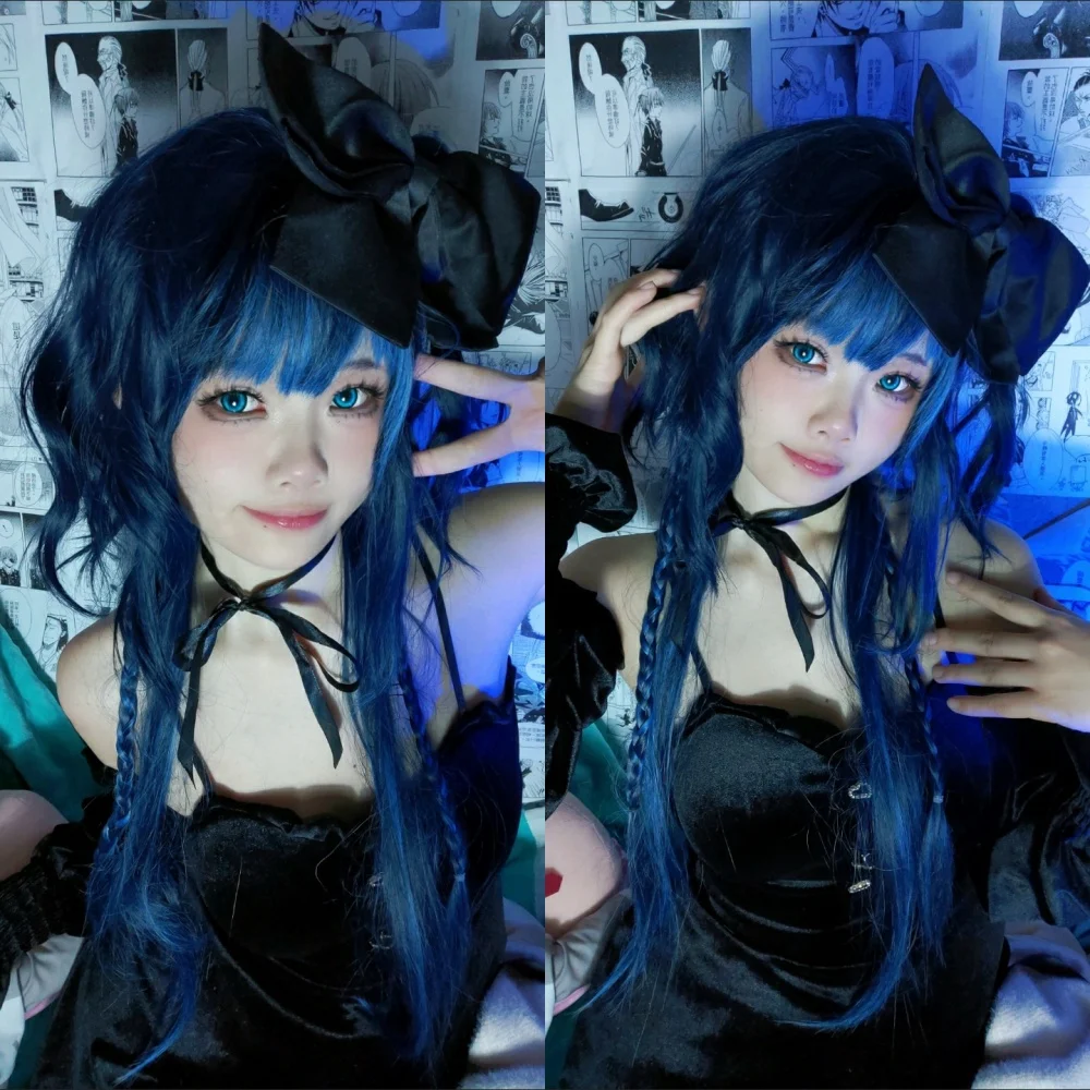 Synthetic Long Ombre Colorful Cosplay Wig With Bangs