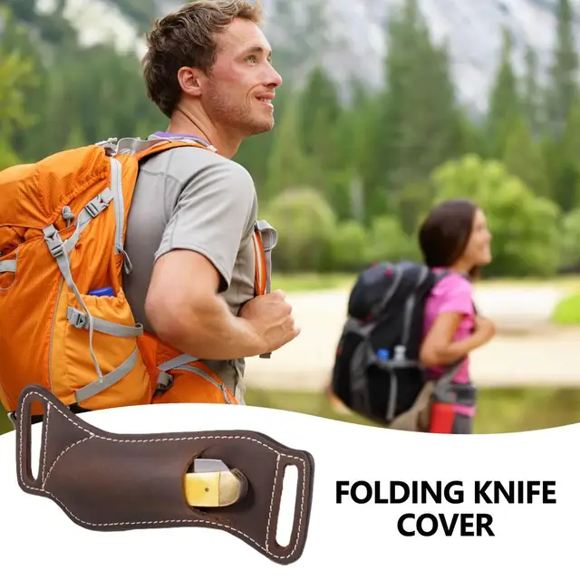 Fodero Per Coltello A Lama Fissa A Lama Fissa - Trasporto Orizzontale O Verticale Su Cintura, Marrone Scuro Fodero In Pelle Per Coltello - Foto 8