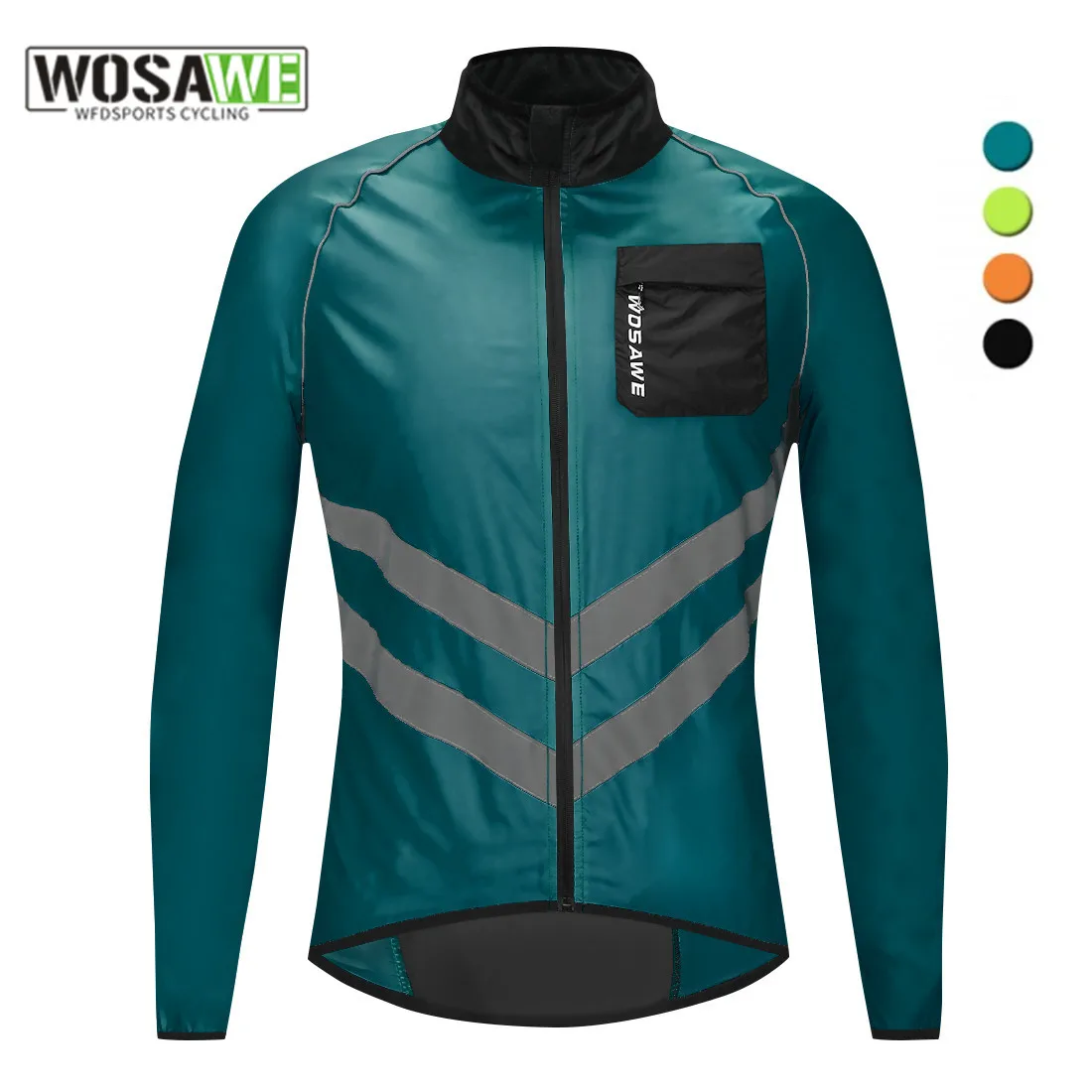 

WOSAWE Men's Windproof Cycling Jackets Reflective Waterproof Rainproof Downhill MTB Bike Jacket Bicycle Riding Windbreaker M-3XL