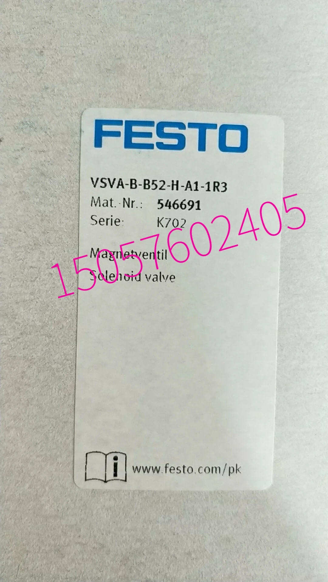 

Festo FESTO VSVA-B52-H-A1-1R3 Solenoid Valve 546691 Brand New Original Stock
