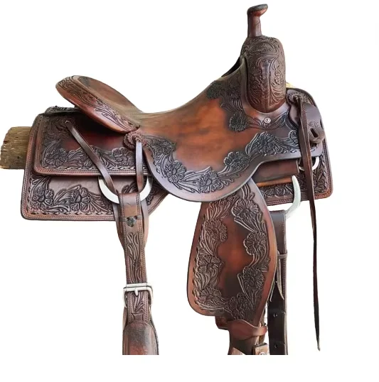 Premium Western Leather Horse Saddle – Reinforced Tree & Breathable Seat for Cowgirl Riding 2