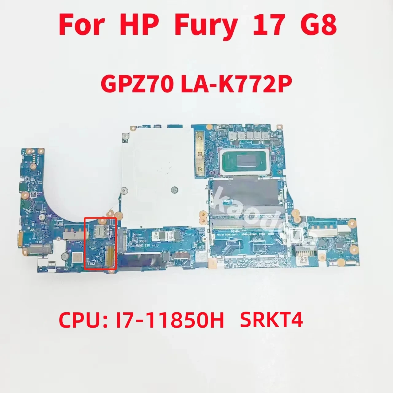 GPZ70 LA-K772P Mainboard For HP Zbook Fury 17 G8 Laptop