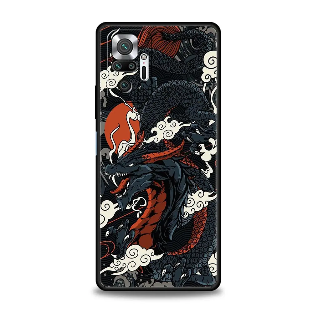 Black Dragon Design Phone Case - Sleek Protective Cover