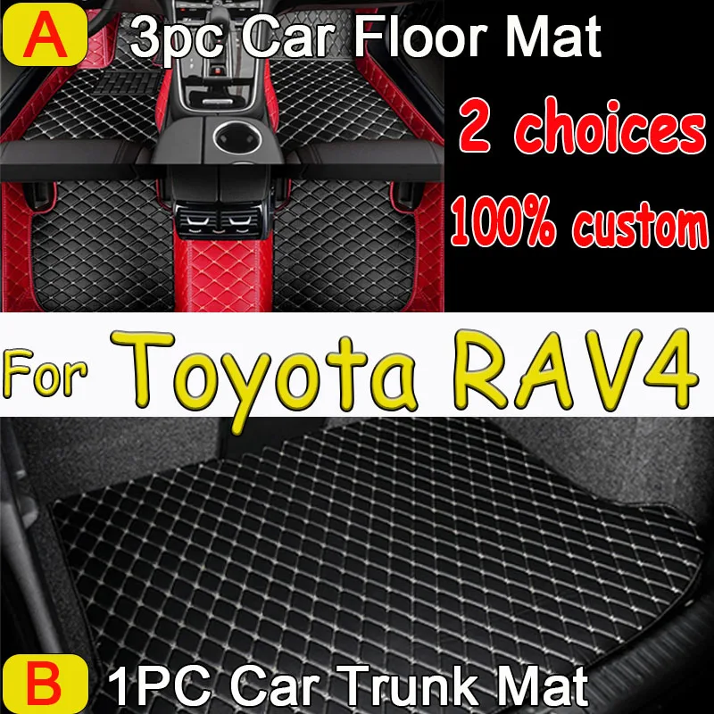 

Car Floor Mats For Toyota RAV4 Non-Hybrid 2013 2014 2015 2016 2017 2018 2019 Custom Auto Foot Pads Interior Accessories