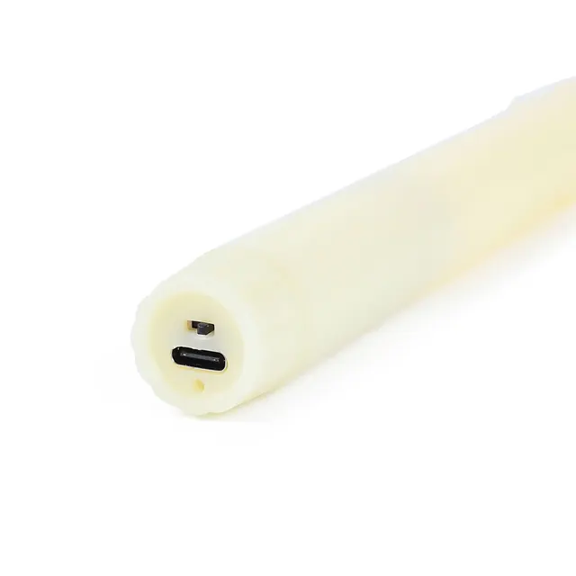 Paquet de 2 bougies coniques LED de noël rechargeables par USB, bougies décoratives sans flamme pour mariage, noël, anniversaire, 10 pouces 3
