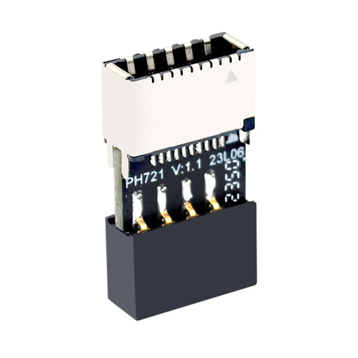 마더보드 USB2.0 9핀 - TYPE-E 암 어댑터 섀시 TYPE-C 소켓 9핀 USB 2.0 확장 카드 XY