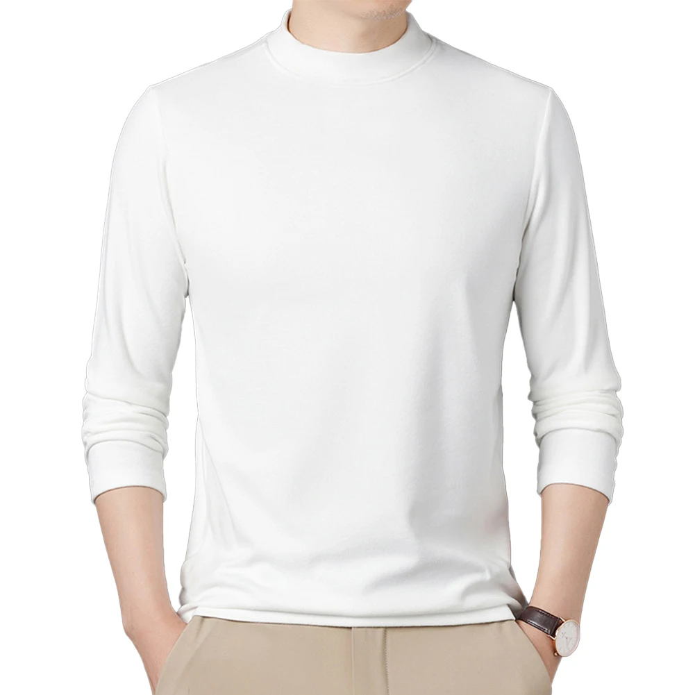 

Men Elasticity Half Turtleneck Pullover Long Sleeve Tops Warm T-Shirt Undershirt Warm Slim Fit T-Shirt Basic Shirt