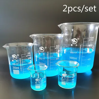1 zestaw laboratorium szkło borokrzemianowe zlewka wszystkie rozmiary eksperyment chemiczny sprzęt laboratoryjny wszystkie rozmiary tanie i dobre opinie CN (pochodzenie) Glass Beaker Zlewki