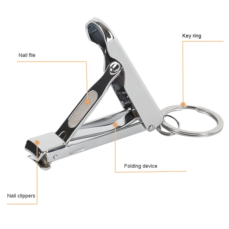 Creative Nail Clippers Foldable Clippers with Nail File Portable Carbon Steel Nail Clippers Household Use Manicure Pedicure Tool 2