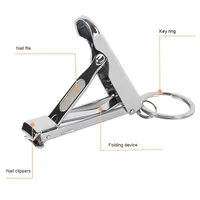 Creative Nail Clippers Foldable Clippers with Nail File Portable Carbon Steel Nail Clippers Household Use Manicure Pedicure Tool 2