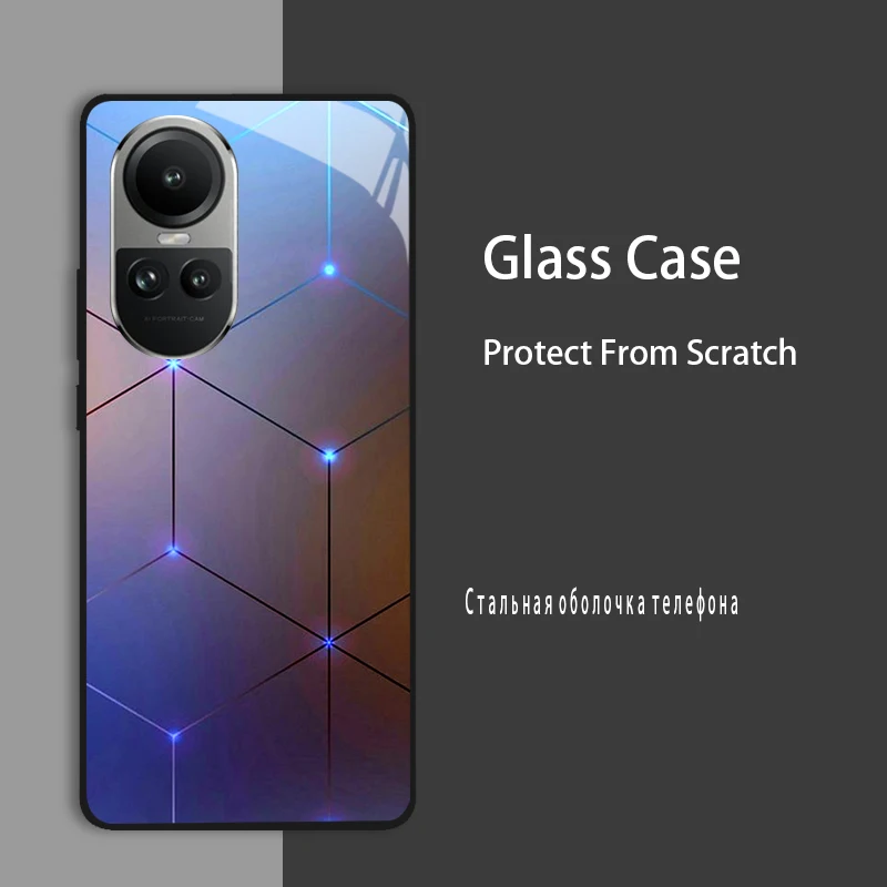 Enhanced Protective Tempered Glass Case Cover with Hard Coque Bumper