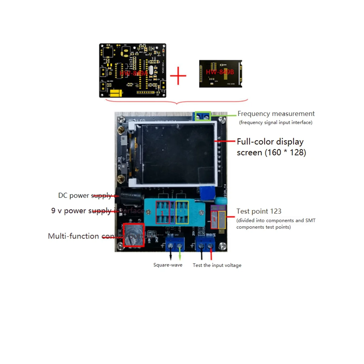LCD ÷ Ʈ ̿ ׽, 뷮 ESR  ļ 跮 PWM,  ߻ ŰƮ (B), GM328A