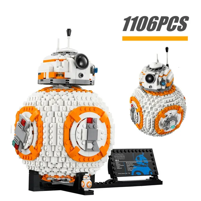 Star space Wars BB-8 BB8 toys R2d2 R2-d2 Robot Model Figures Building Block Bricks Boy Birthday Gift Toy Kid Boys Set 75308 2
