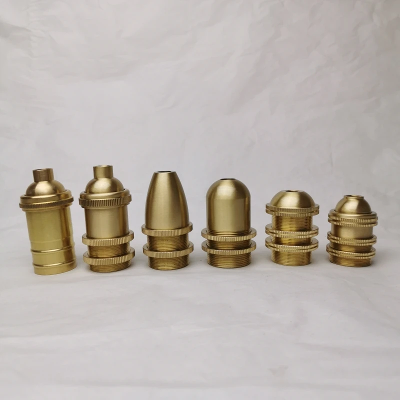 E14 Spiral Brass Light Sockets lamp bulb holder lamp holder lamp base led lamp base E12 Retro Ceiling Lamp Base