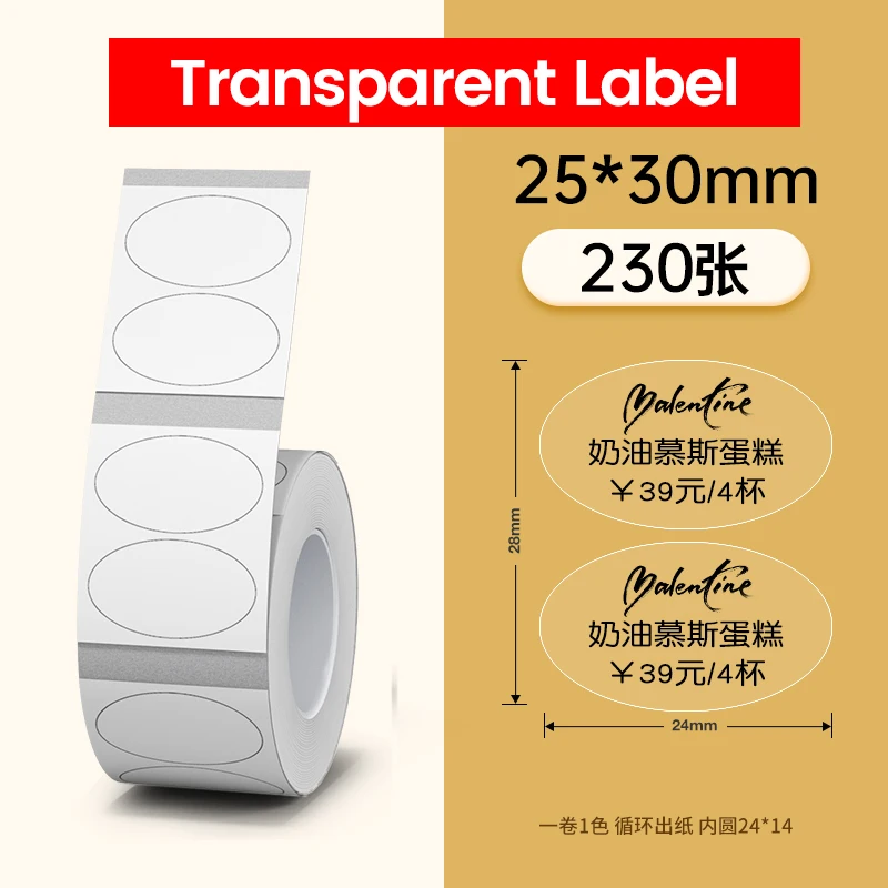 NIIMBOT Etiketten für B21 B1 B3S Etikettendrucker, 41 x 41mm 175