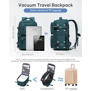 Small Vacpack Backpack with Vacuum Seal Backpack Travel Air Back Backpacks with Pump Travel Backpacks Compression Bag Men Carry 2