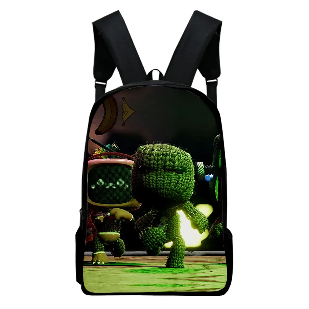 New Sackboy Game Merch Cartoon Children School Bags Side-Opening Boy School Backpack For Kids Primary School