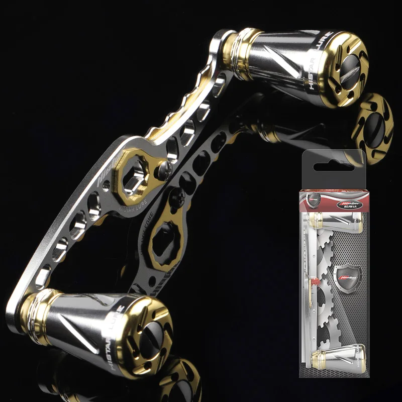 HISTAR 1Pc NMB BB For Baitcasting Reel Fishing Rocker Arm 105mm CNC Body High Strength Dual Grip Handle Exquisite Metal Knob