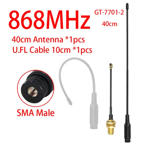 GIZONT LoRa 868MHz Soft Antenna 17CM 863-870MHz SMA Flexible Whip Antenna 20CM For MeshTastic LoRaWan ESP 32 Teletransmission - Image 6